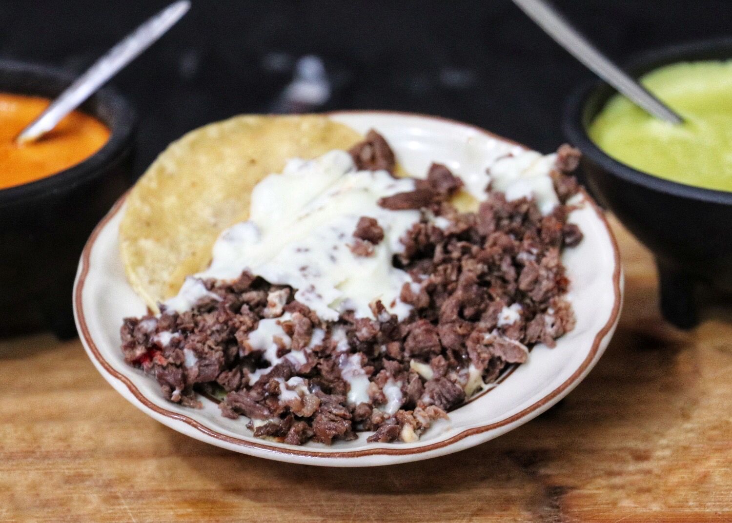 TACO DE FAJITA CON QUESO