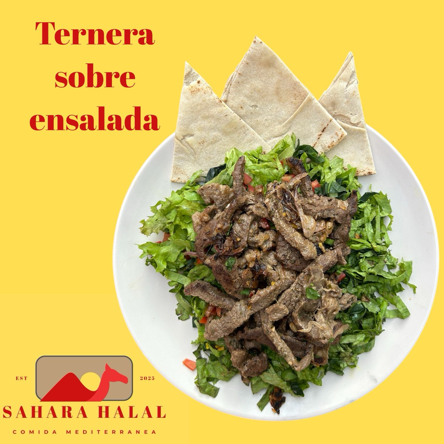 Ternera Sobre Ensalada