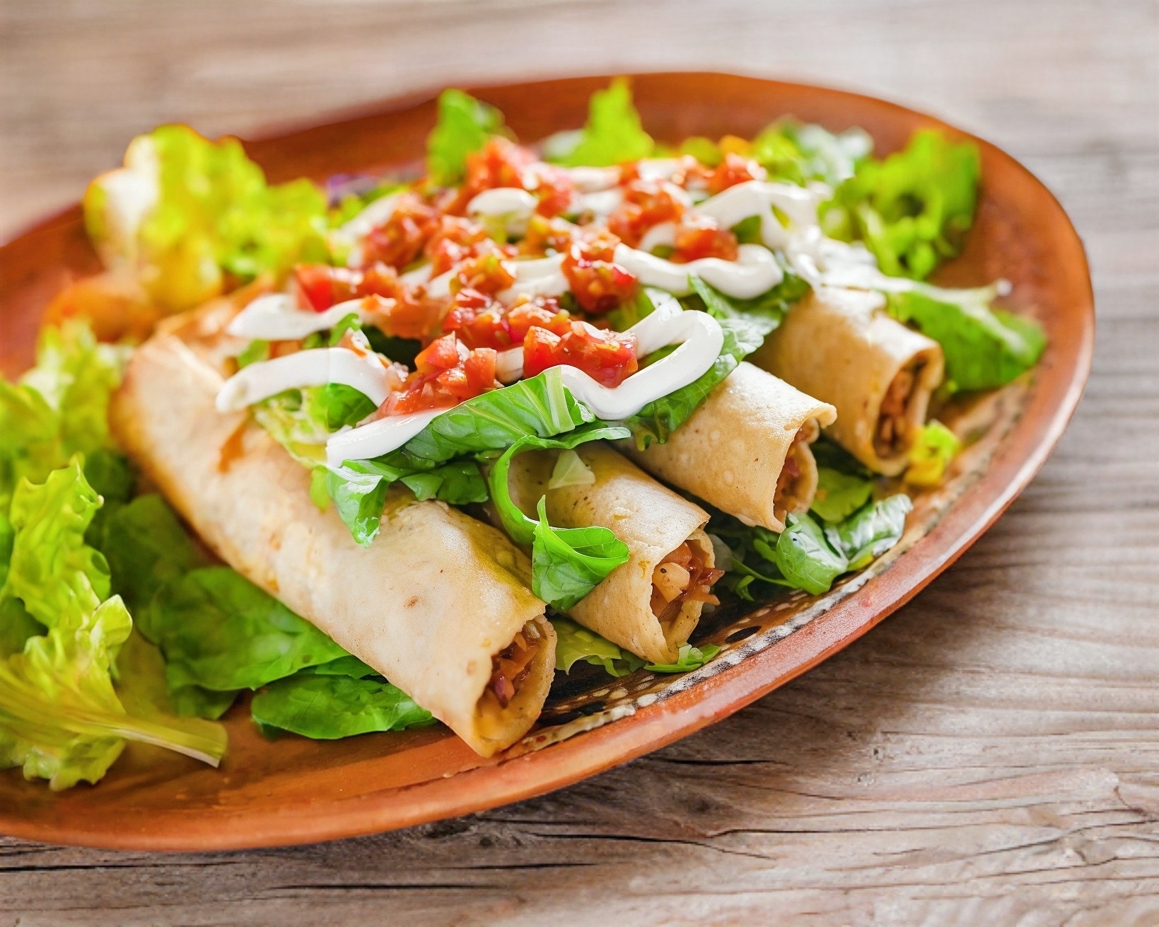 Tacos Dorados de Pollo