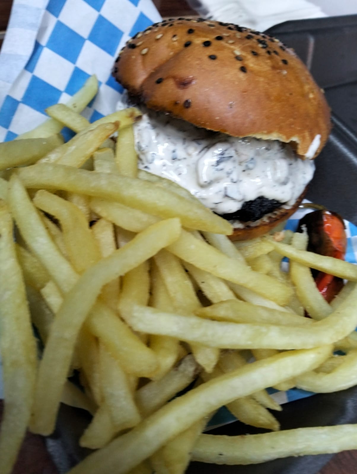 Hamburguesa de Portobello y Cheese