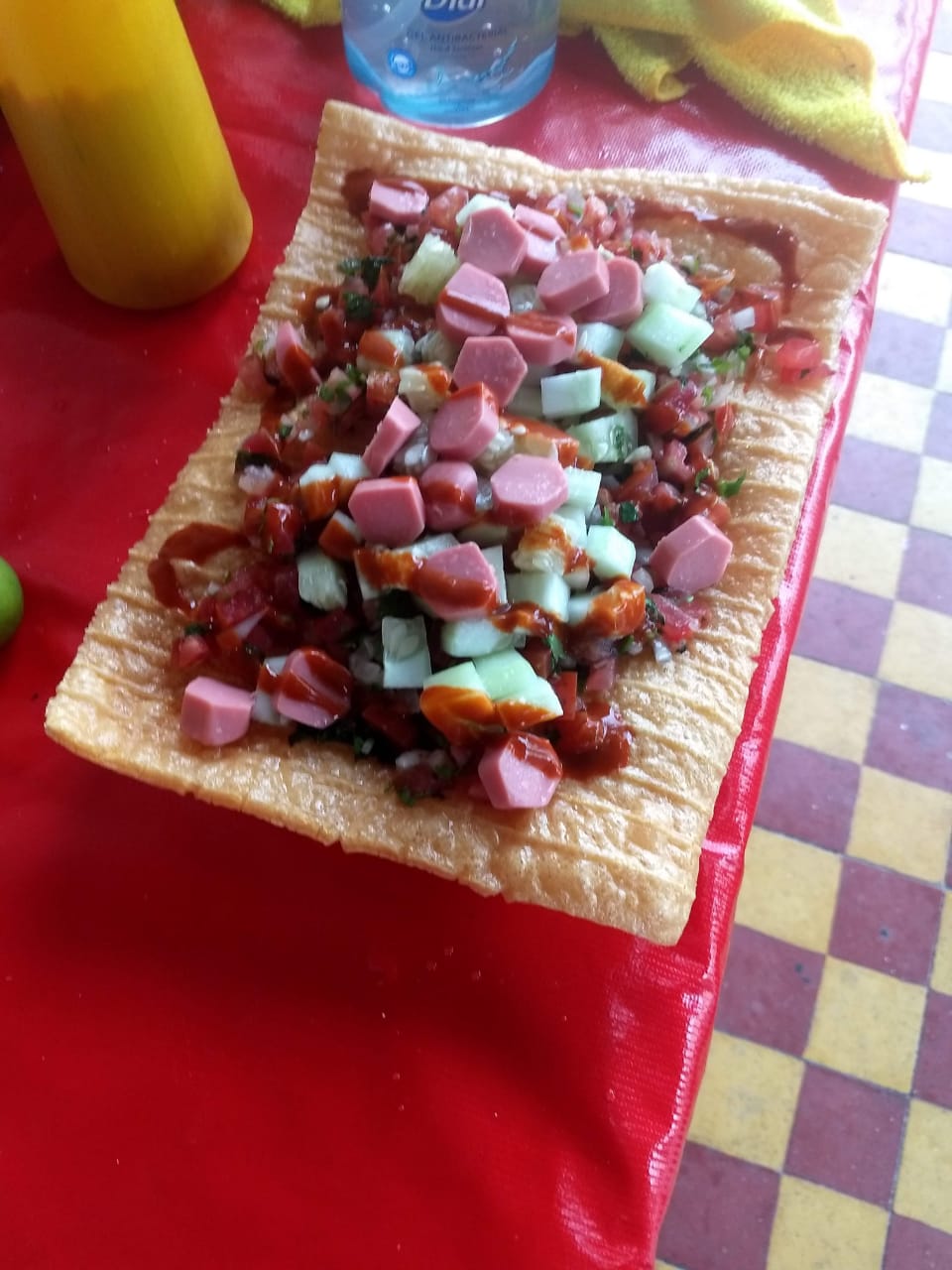 Duro con Salsa Mexicana y Salchicha