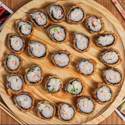 Alga, arroz, camarão, cream cheese e cebolinha - 24 unidades