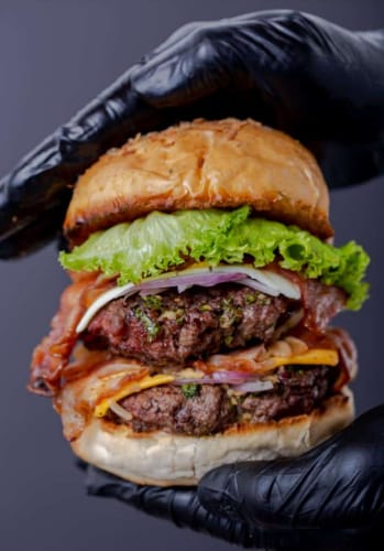 Hamburguesa Doble Carne + Papas a la Francesa