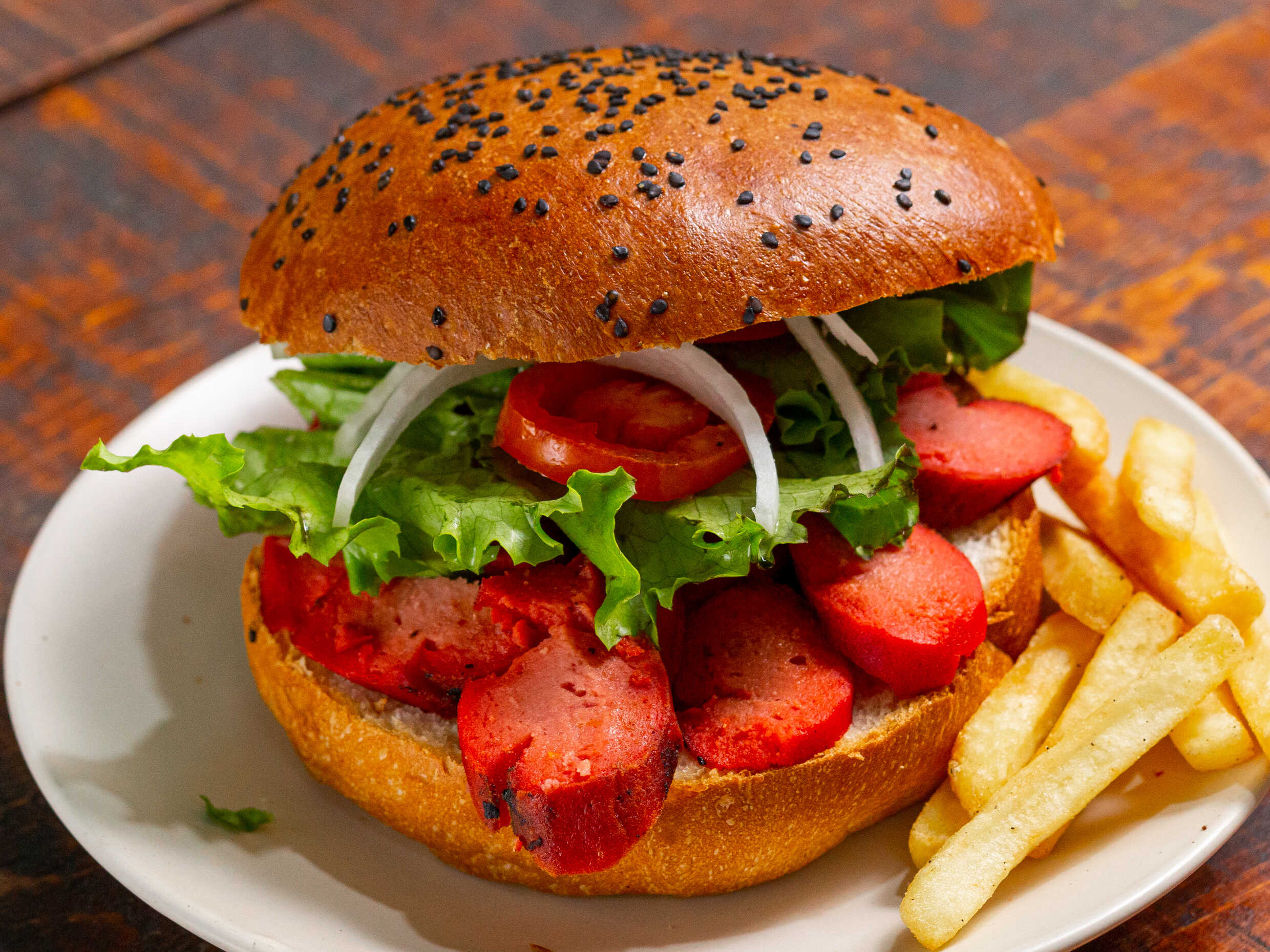 Hamburguesa Salchichón y Champiñones