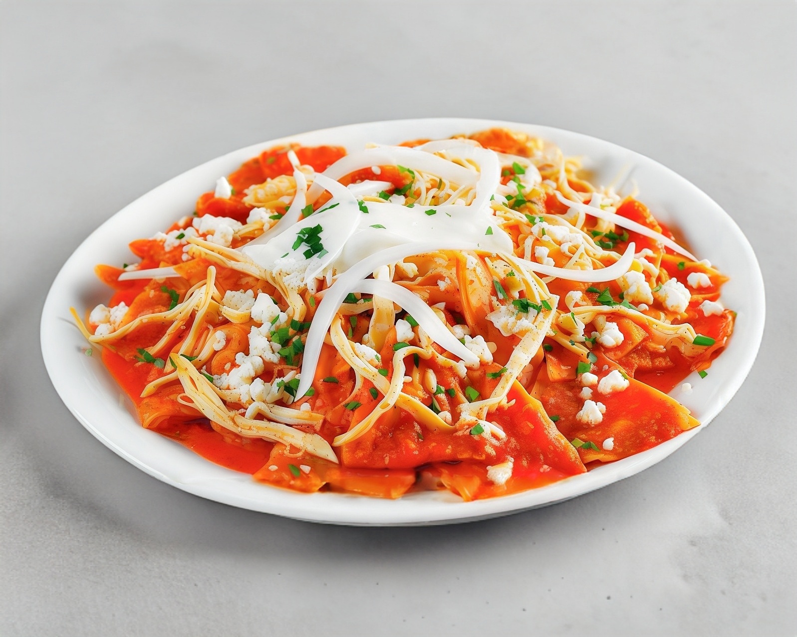 Chilaquiles Rojos con Pollo y Huevo Estrellados