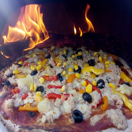 Pizza Aloha Hawaii. Gde de 35 cm. 8 reb.