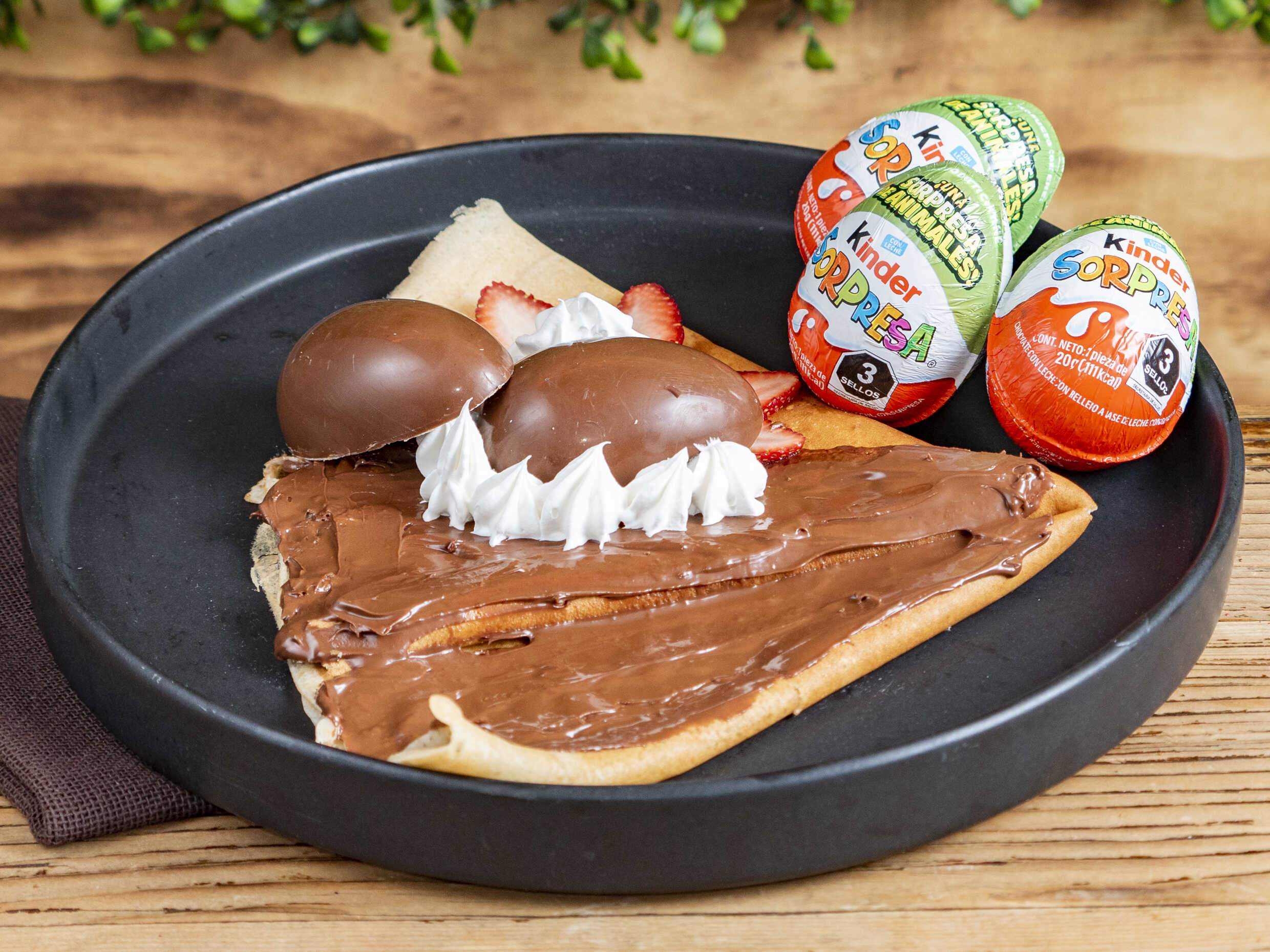Crepa de Huevo Kinder con Nutella