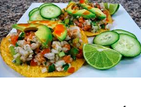 Tostada de Ceviche de Medio