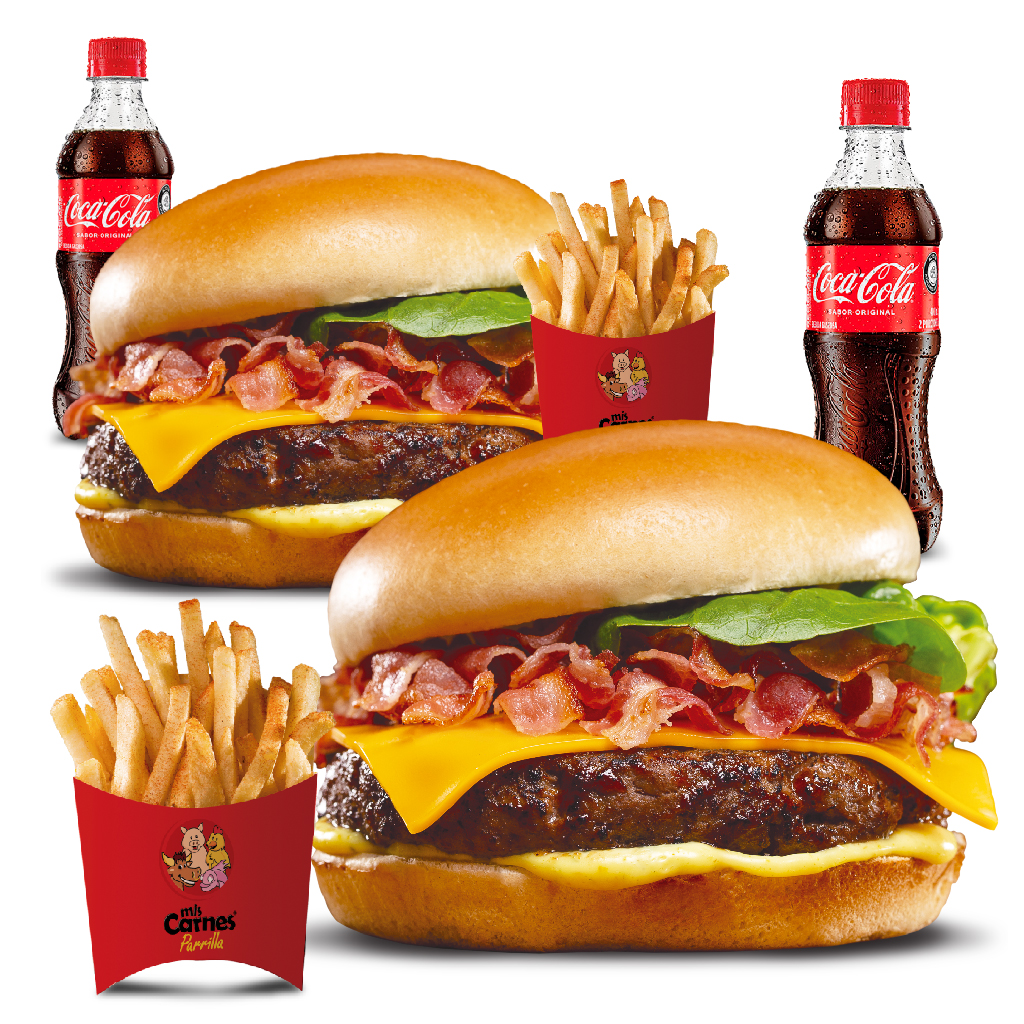 Burguer Duo La Nuestra + 2 Coca Cola