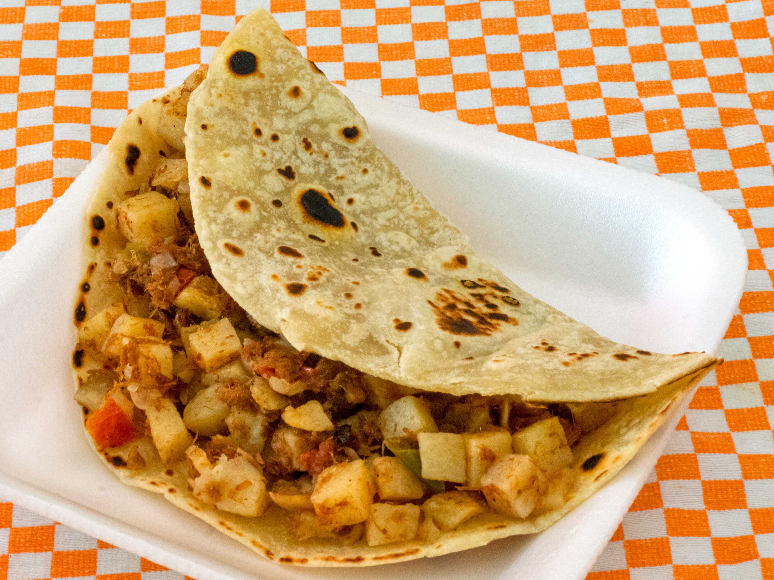 Taco de Machaca con Papa