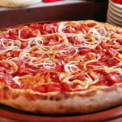 Pizza 35cm (Calabresa, Mussarela ou Presunto) + Guaraná Antarctica 1,5l