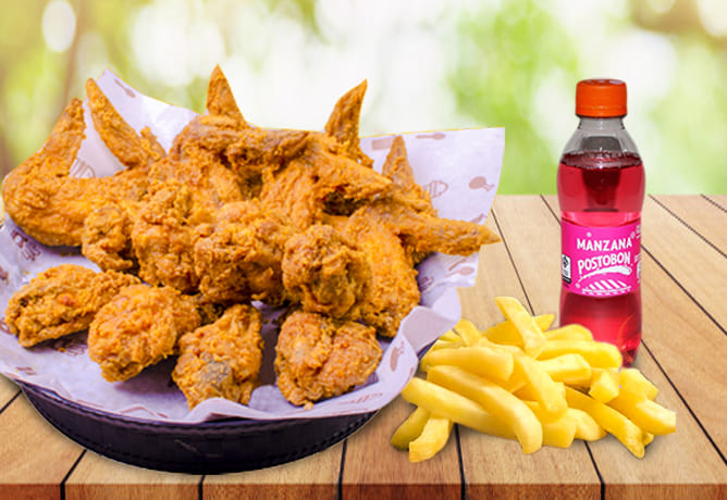 Combo Alitas X 8 + Papas + Gaseosa 250ml