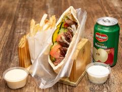 Combo Shawarma Wrap con Papas y Refresco