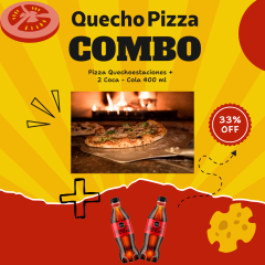 Combo Pizza Quechoestaciones + 2 Coca Cola 400 ml