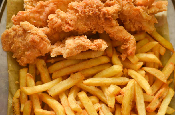 Tiras de pollo con papas
