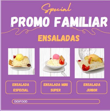 Promo Familar X 3 Ensaladas