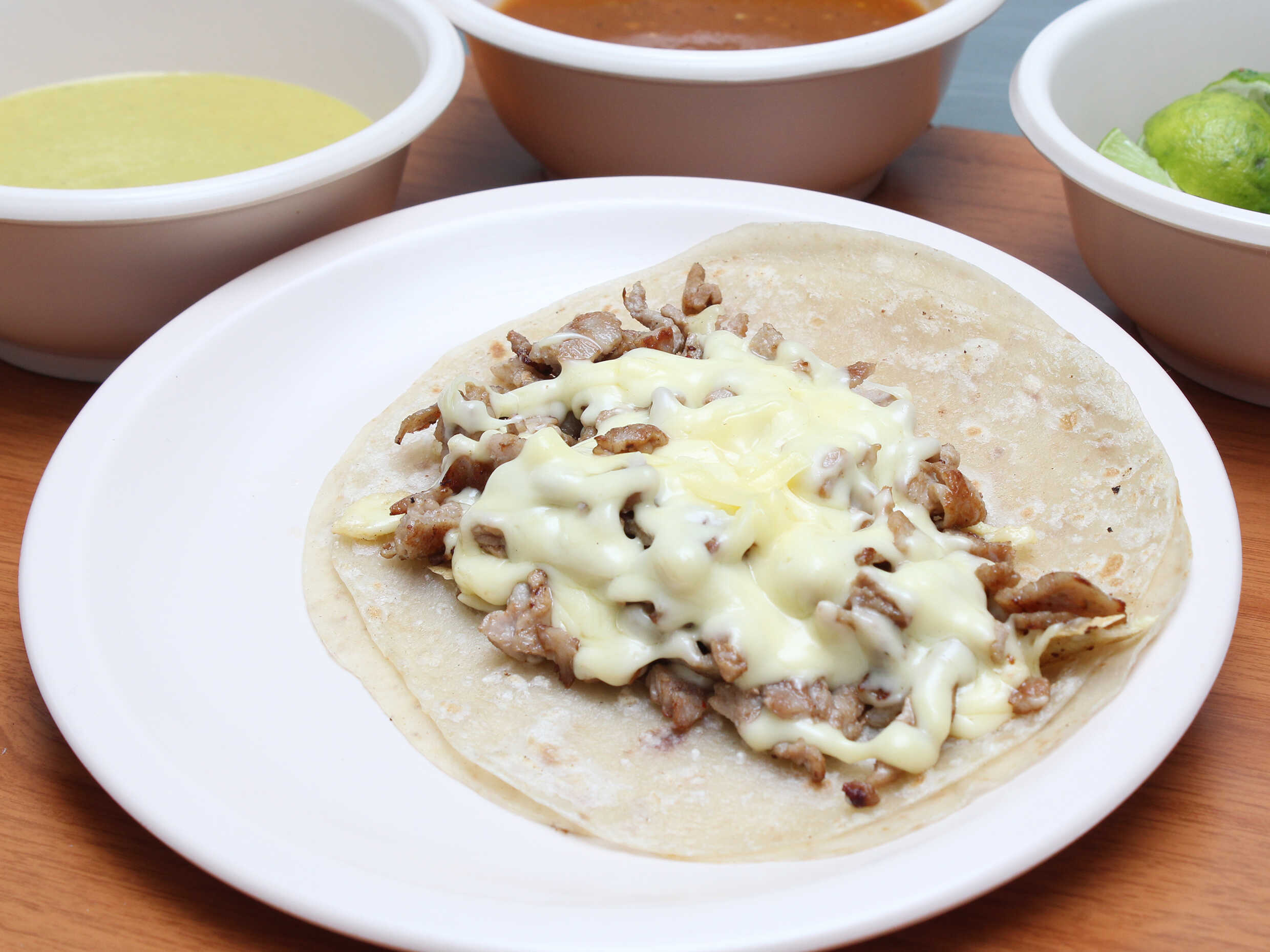 Taco con Queso de Chuleta