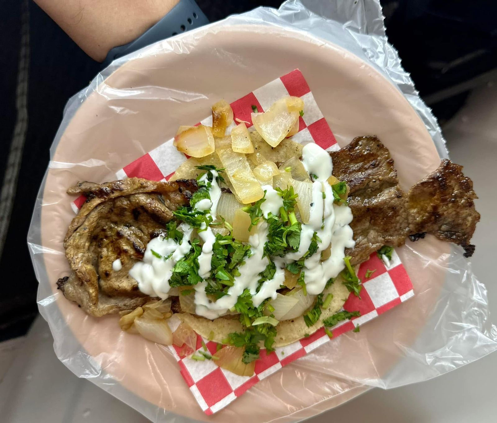 Taco de Harina de Bistec Entero con Queso