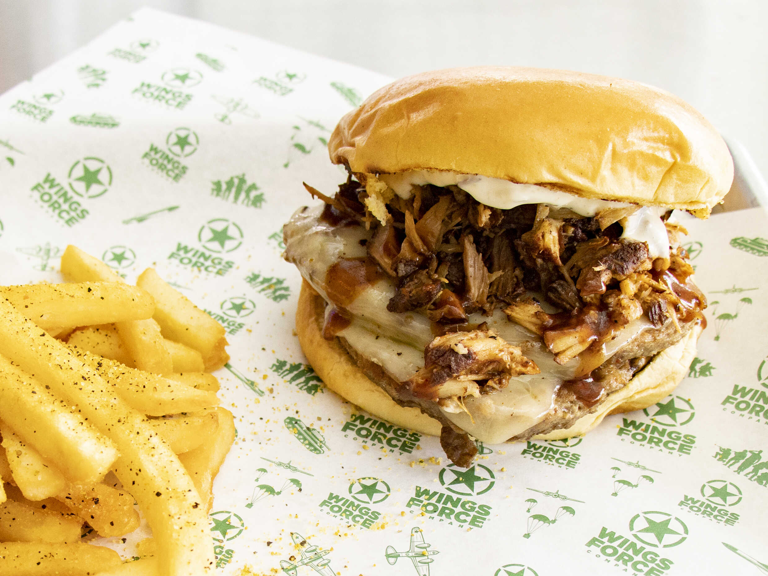 Rib bbq burger