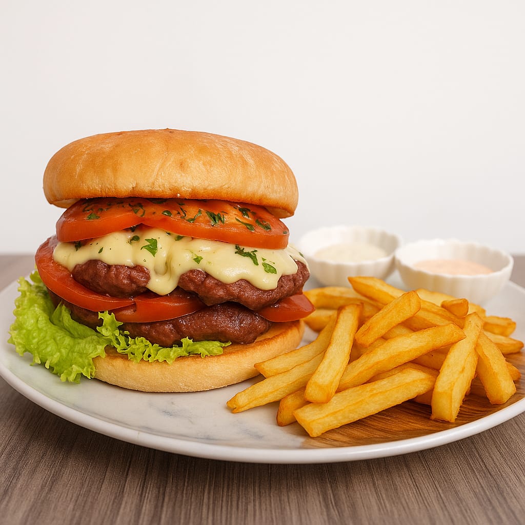 Hamburguesa Argentina + papas