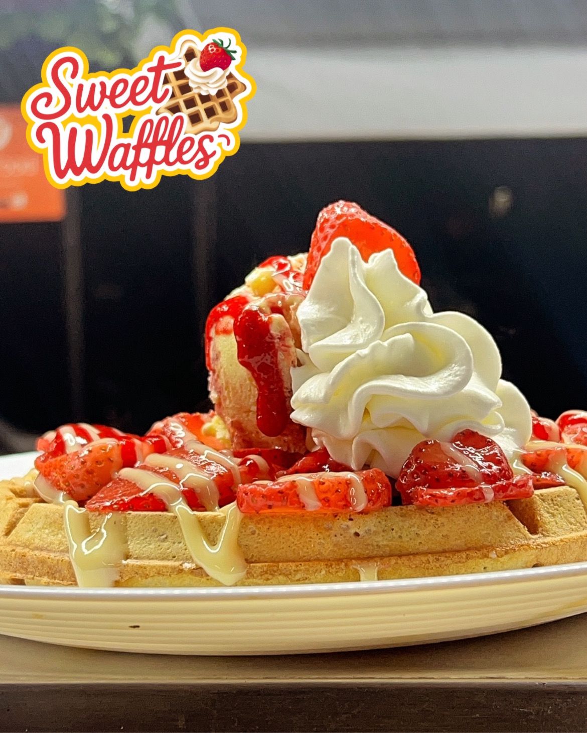 Waffle Fresa más Fresa