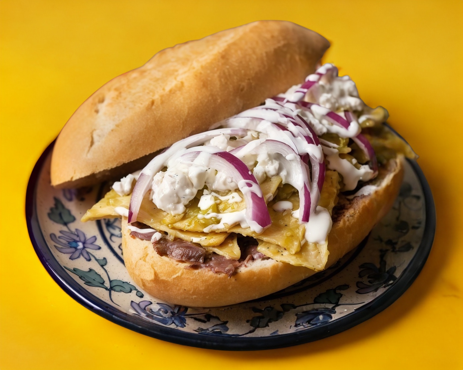 Torta de Chilaquiles con Pastor