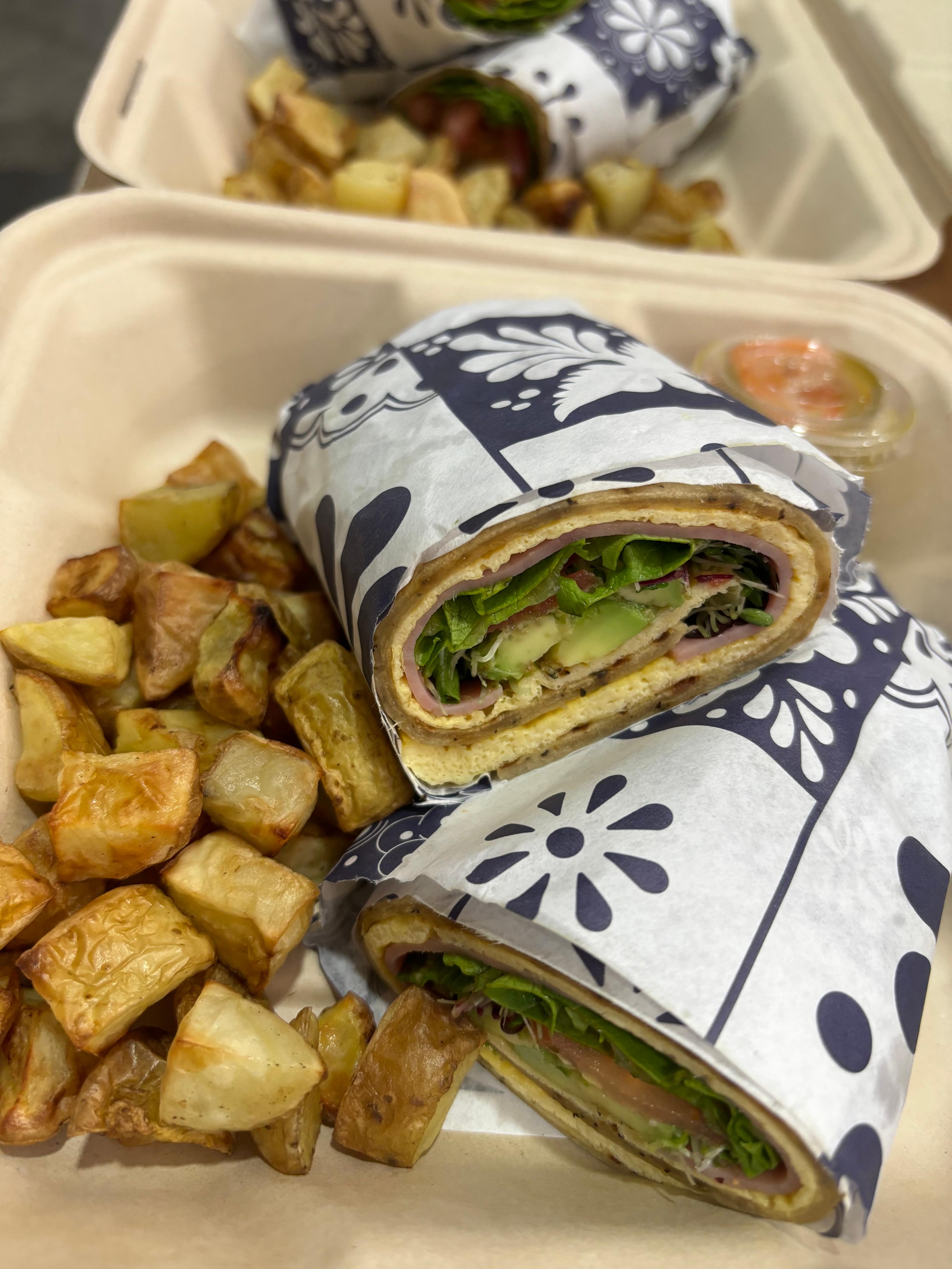 Wrap de Huevo con Jamón