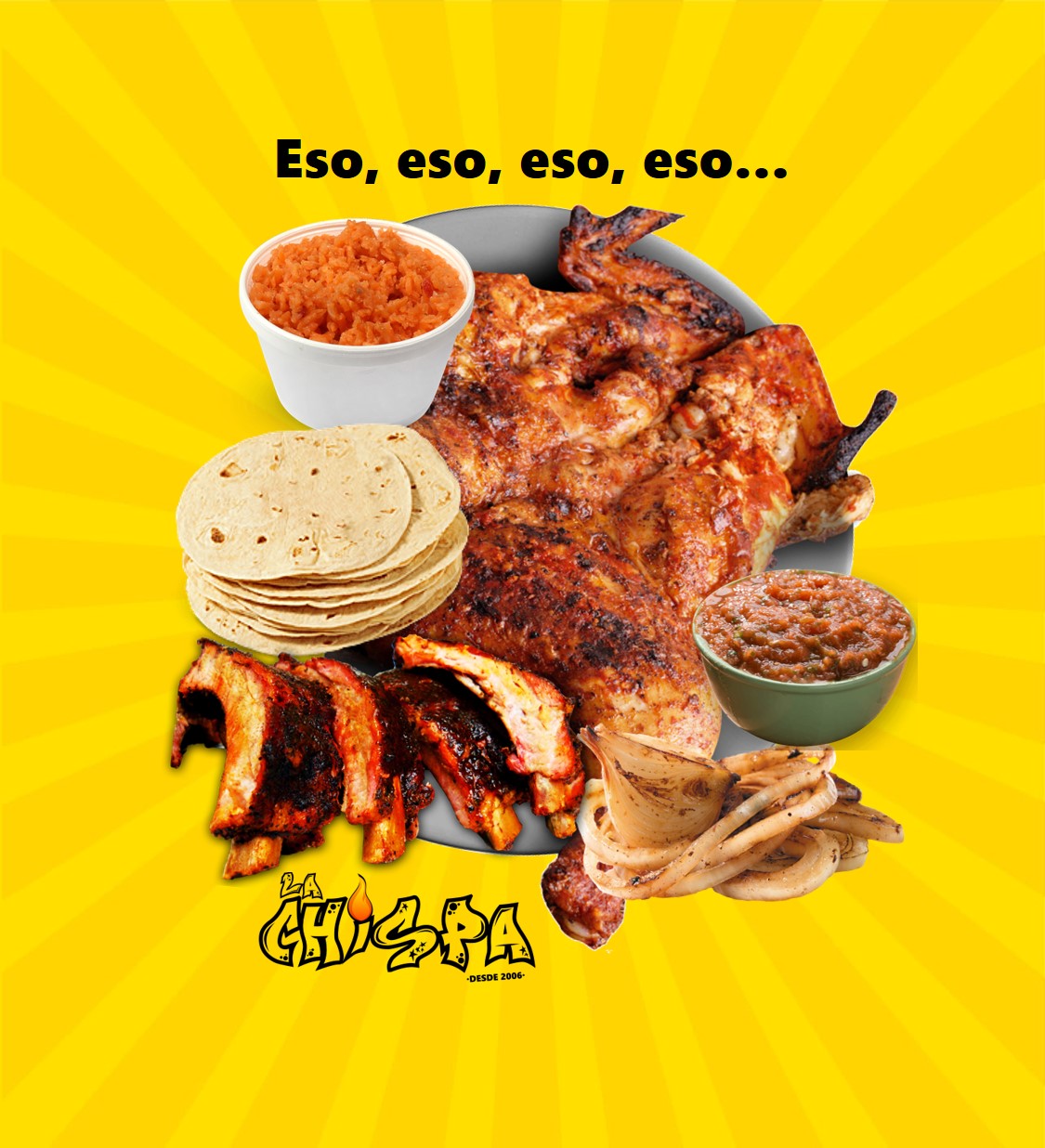 Combo Pollo y Medio Mediano