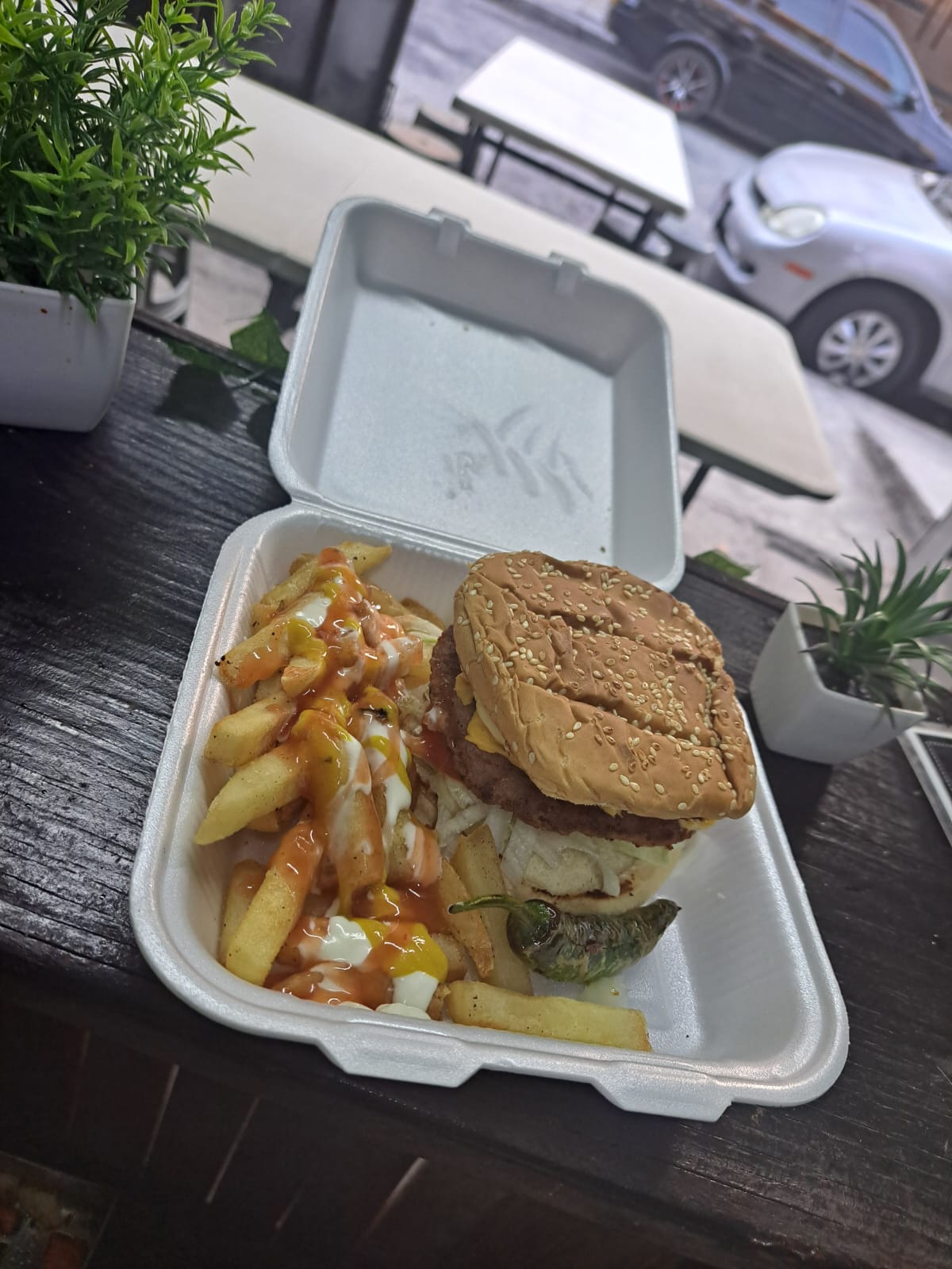 Hamburguesa con tocino