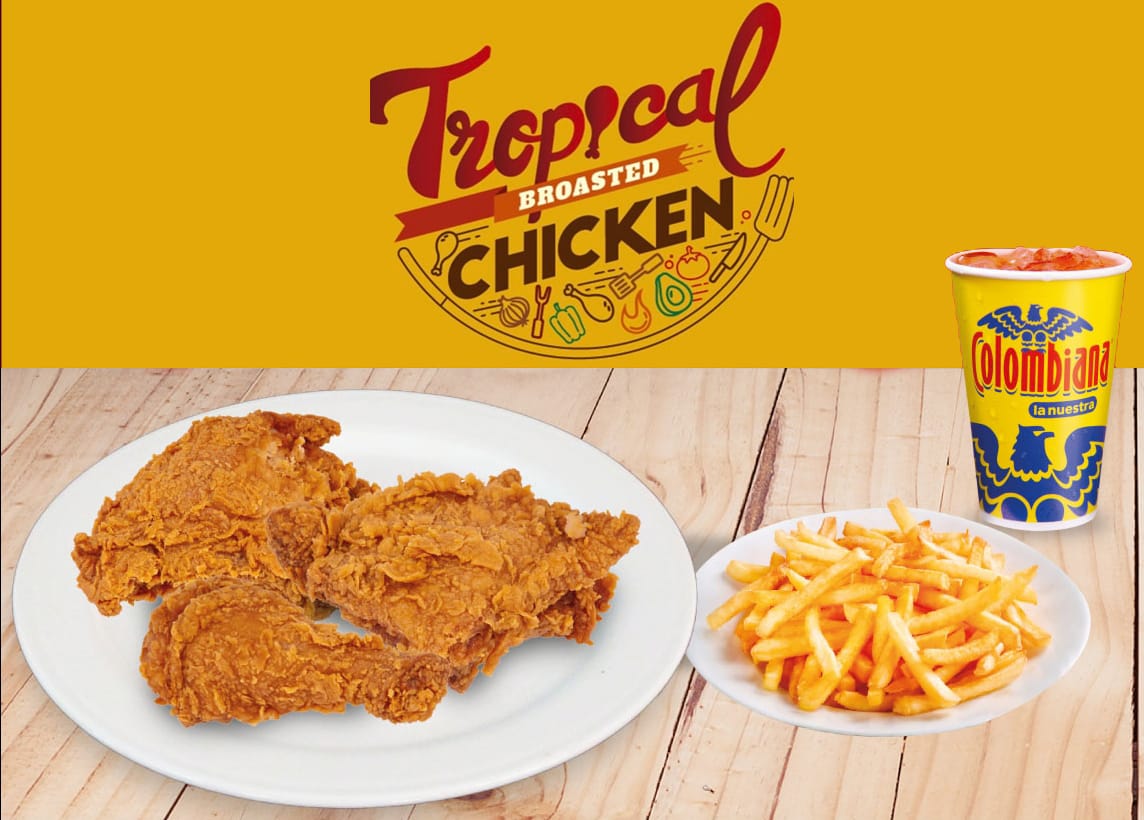 Combo Broasted 1/4 + Papas + Bebida % Off