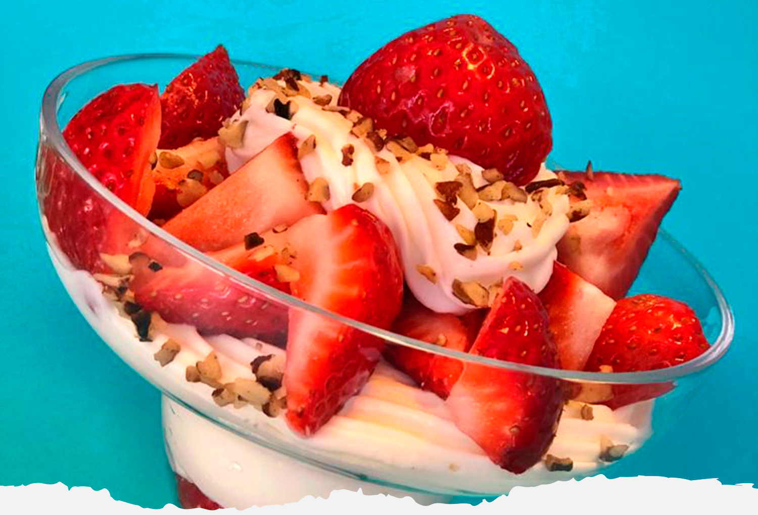 Fresa con Crema Natural