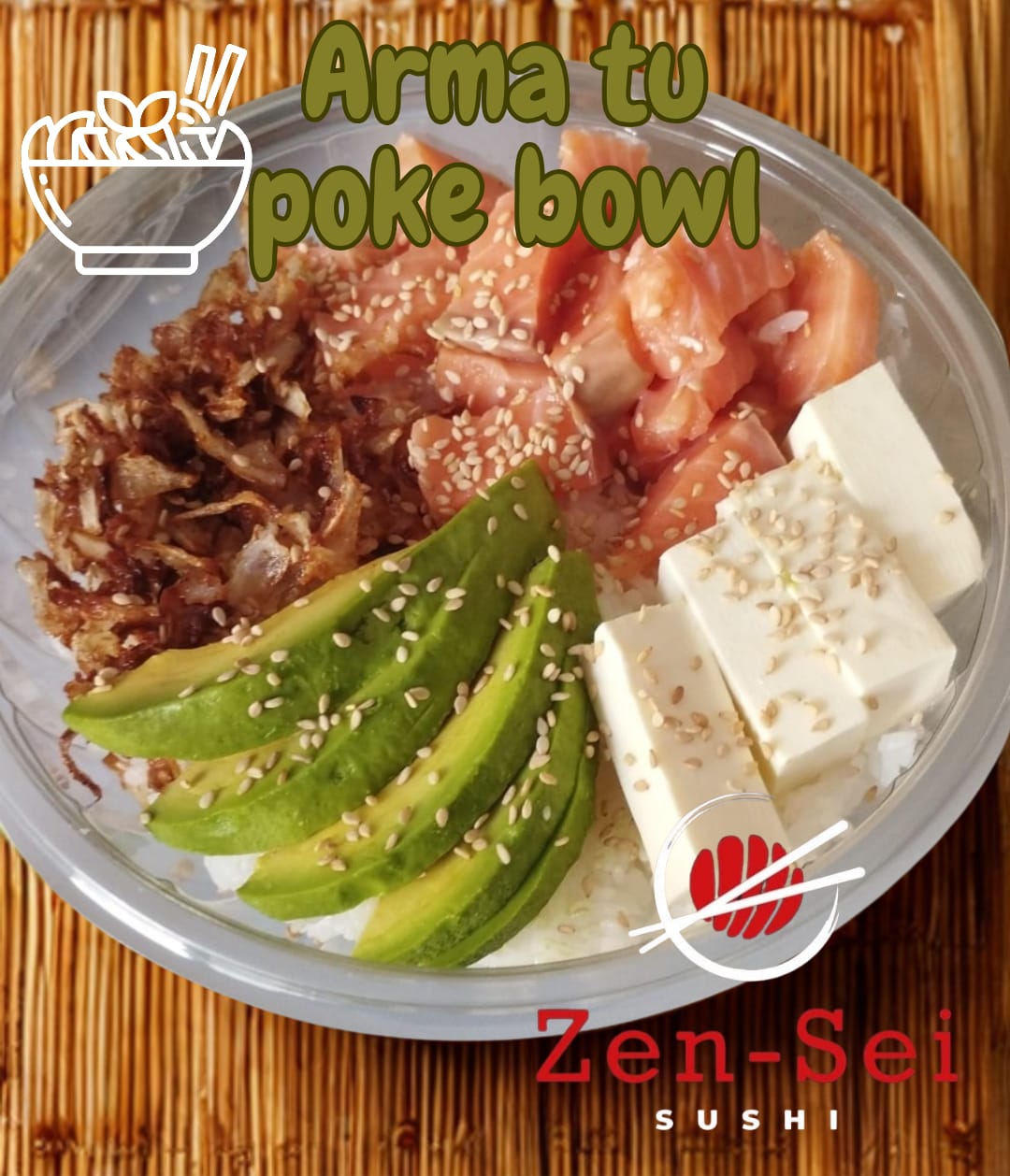 Poke Bowls Con Proteína y Toppings