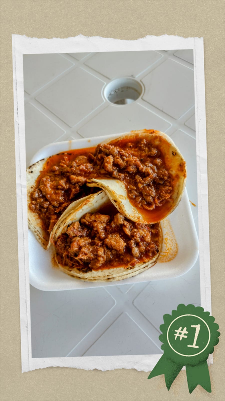 2 Taco de Chicharrón + 1 Taco de Cabeza