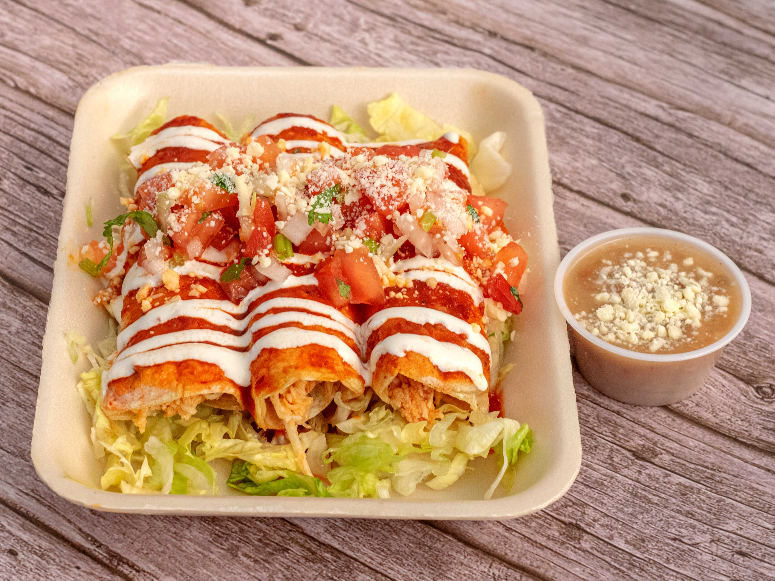 ENCHILADAS DE POLLO 3 PIEZAS