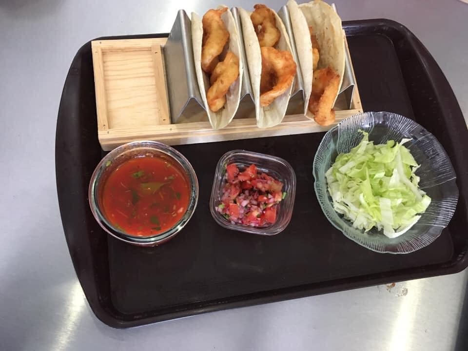 Tacos de Camarón al Coco 3 pzas