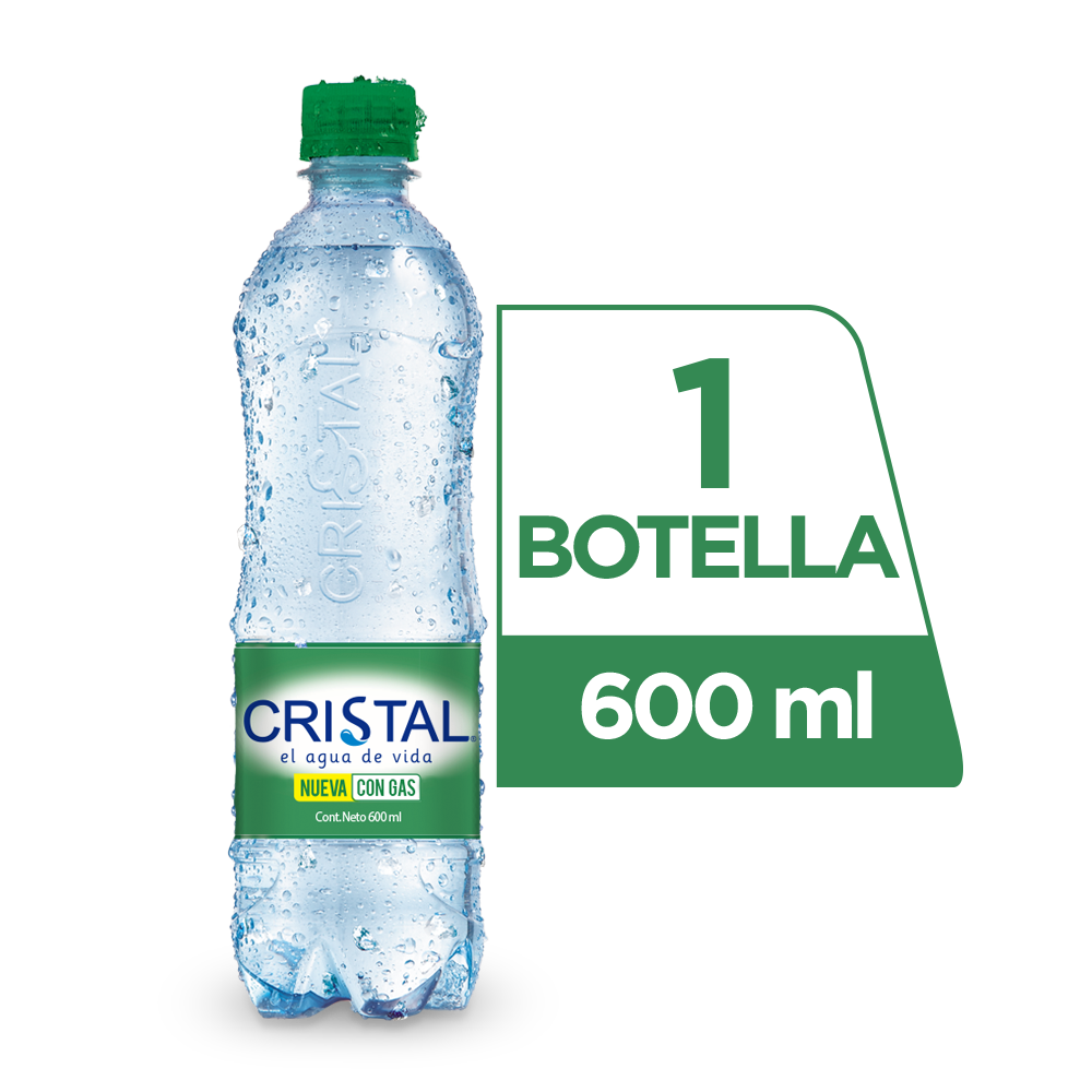 Agua Botella con Gas 600 ml