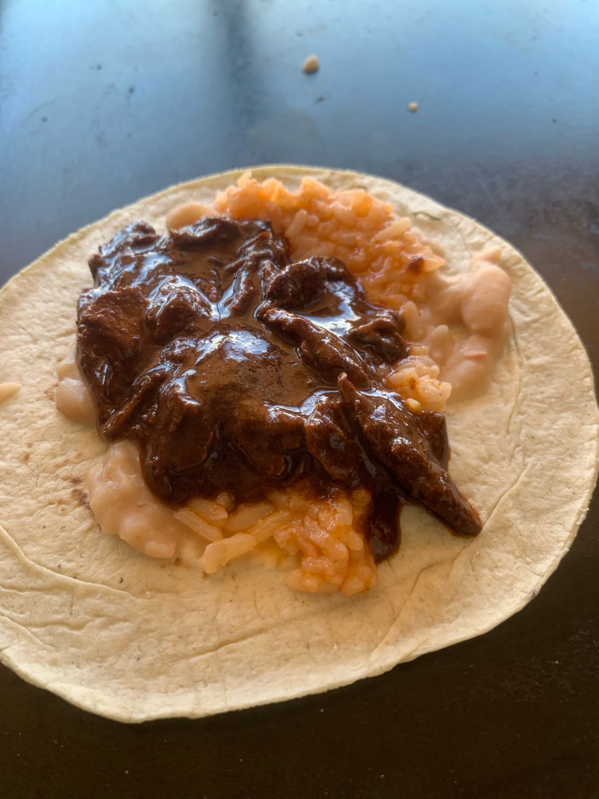 Promoción: 2 tacos de mole + agua