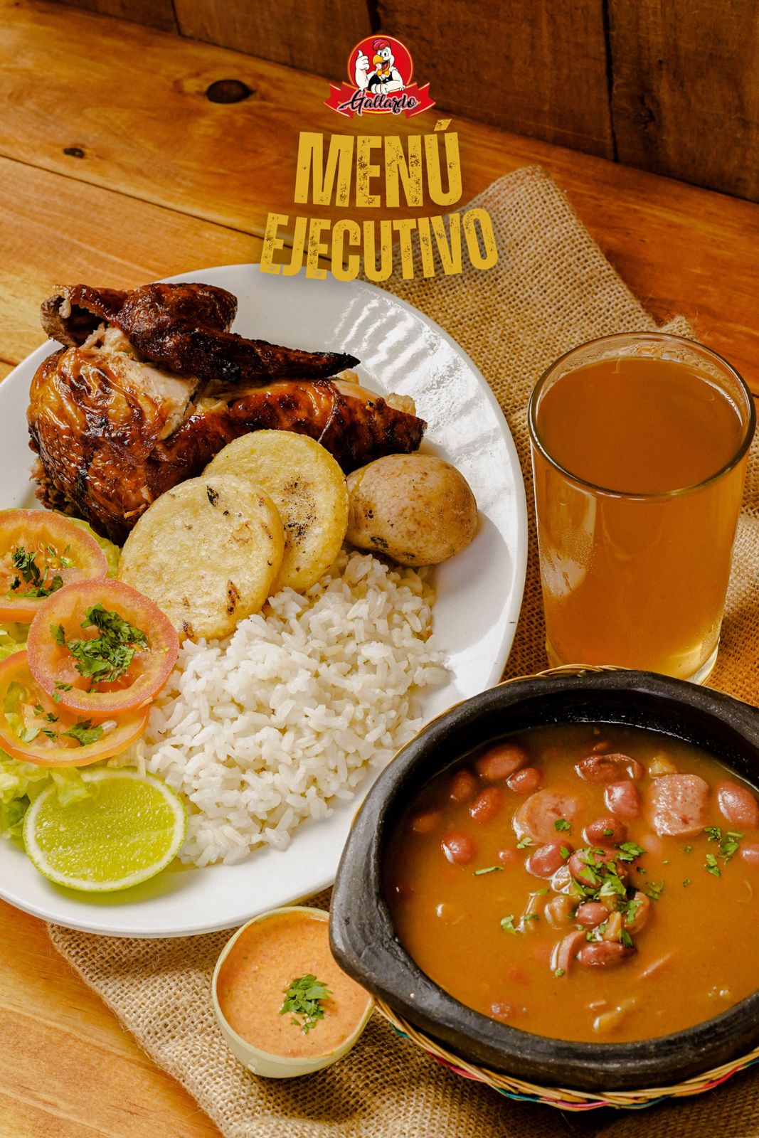 Menú Ejecutivo con Pollo Asado