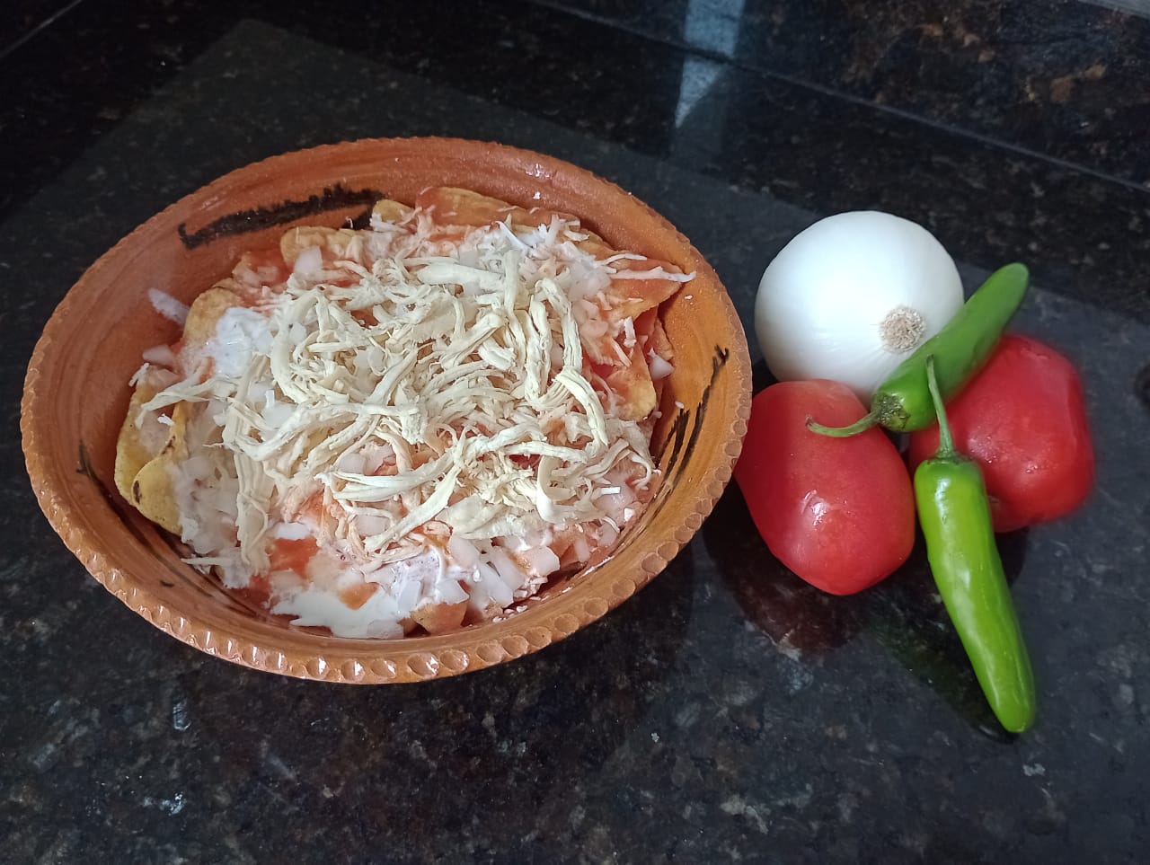 Chilaquiles con Pollo