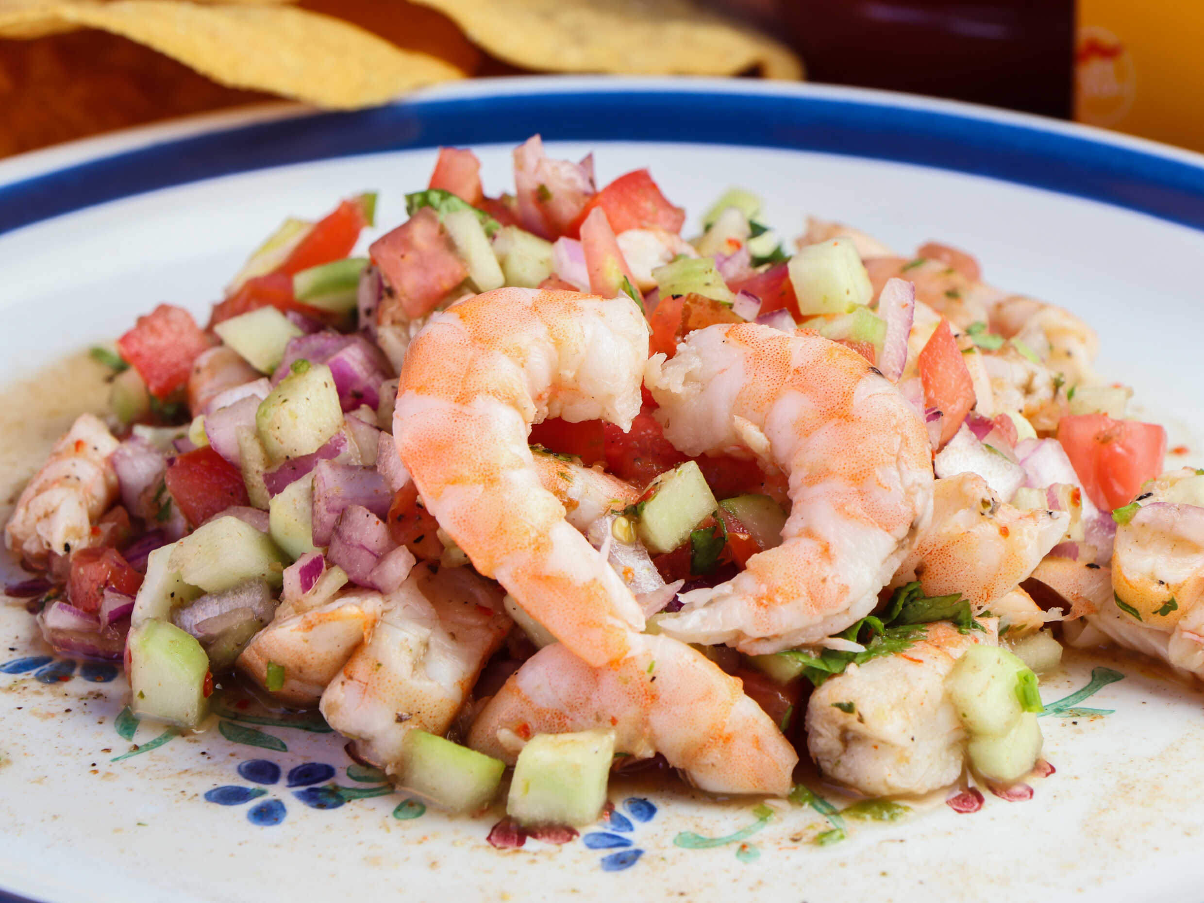 Tostada Camarón Cocido ó Crudo
