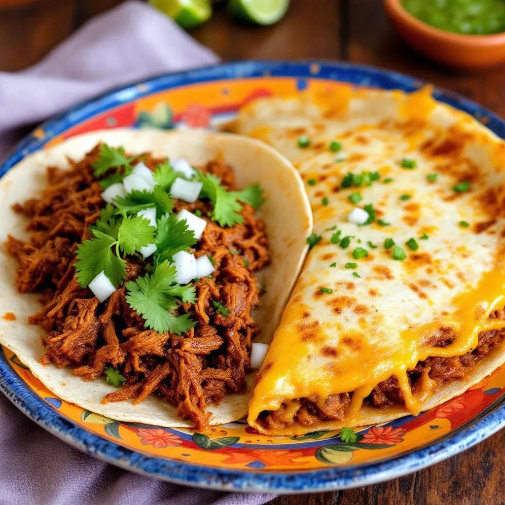 4 Quesadillas de Birria, 2 Consomé y 1 Agua
