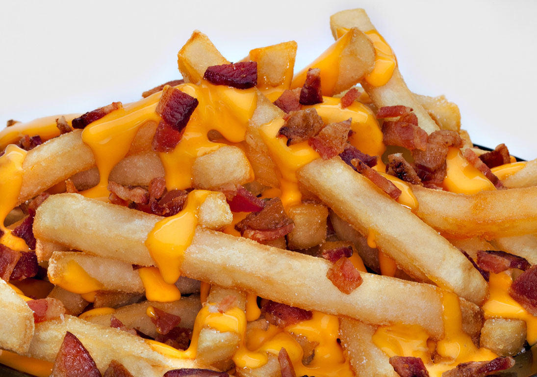 Papas con Queso y Tocino