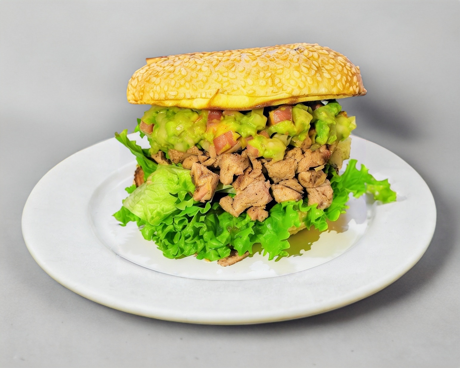 Bagel Arrachera con Guacamole