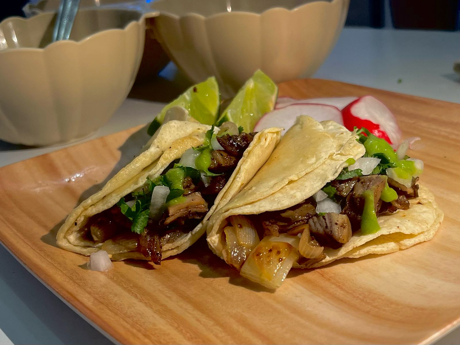 Taco de Tripa de Res 100%