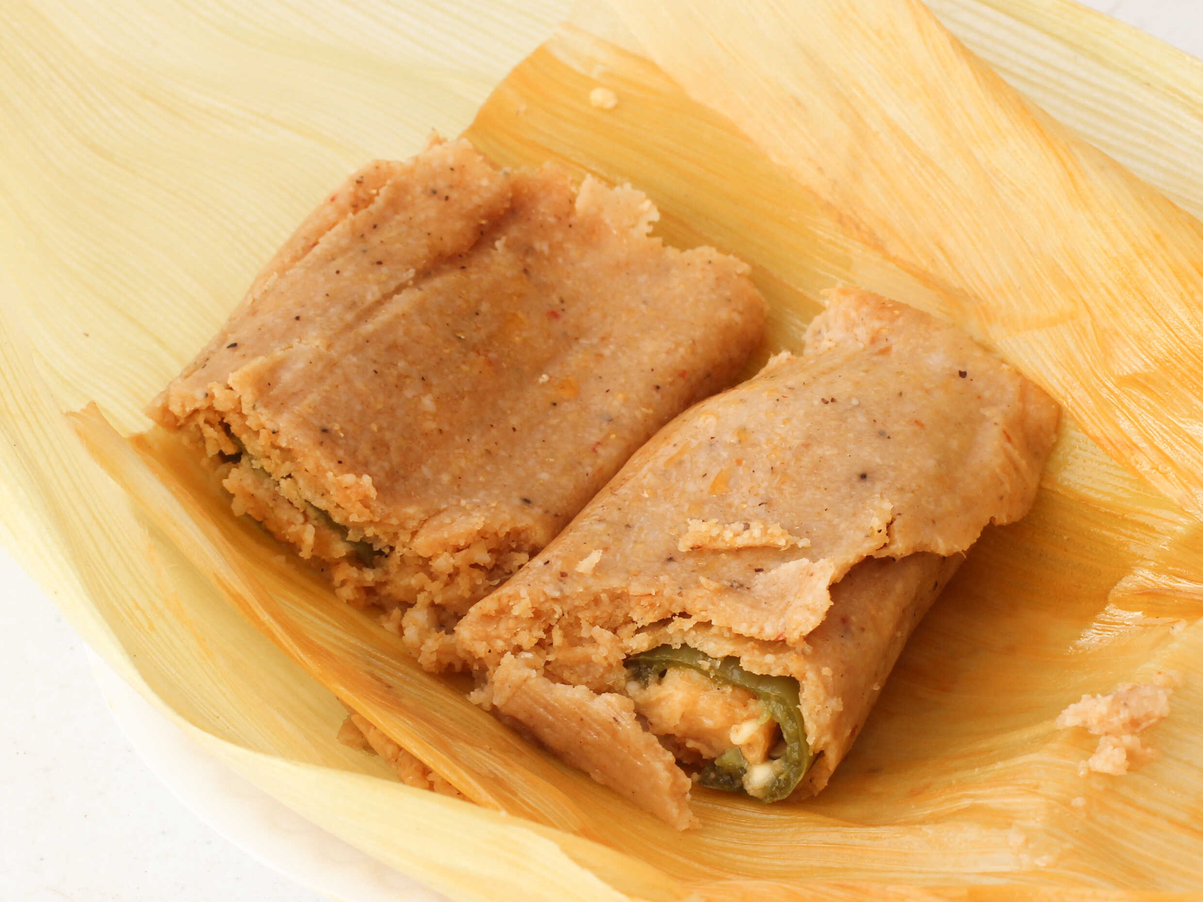 Tamal de Rajas con Queso