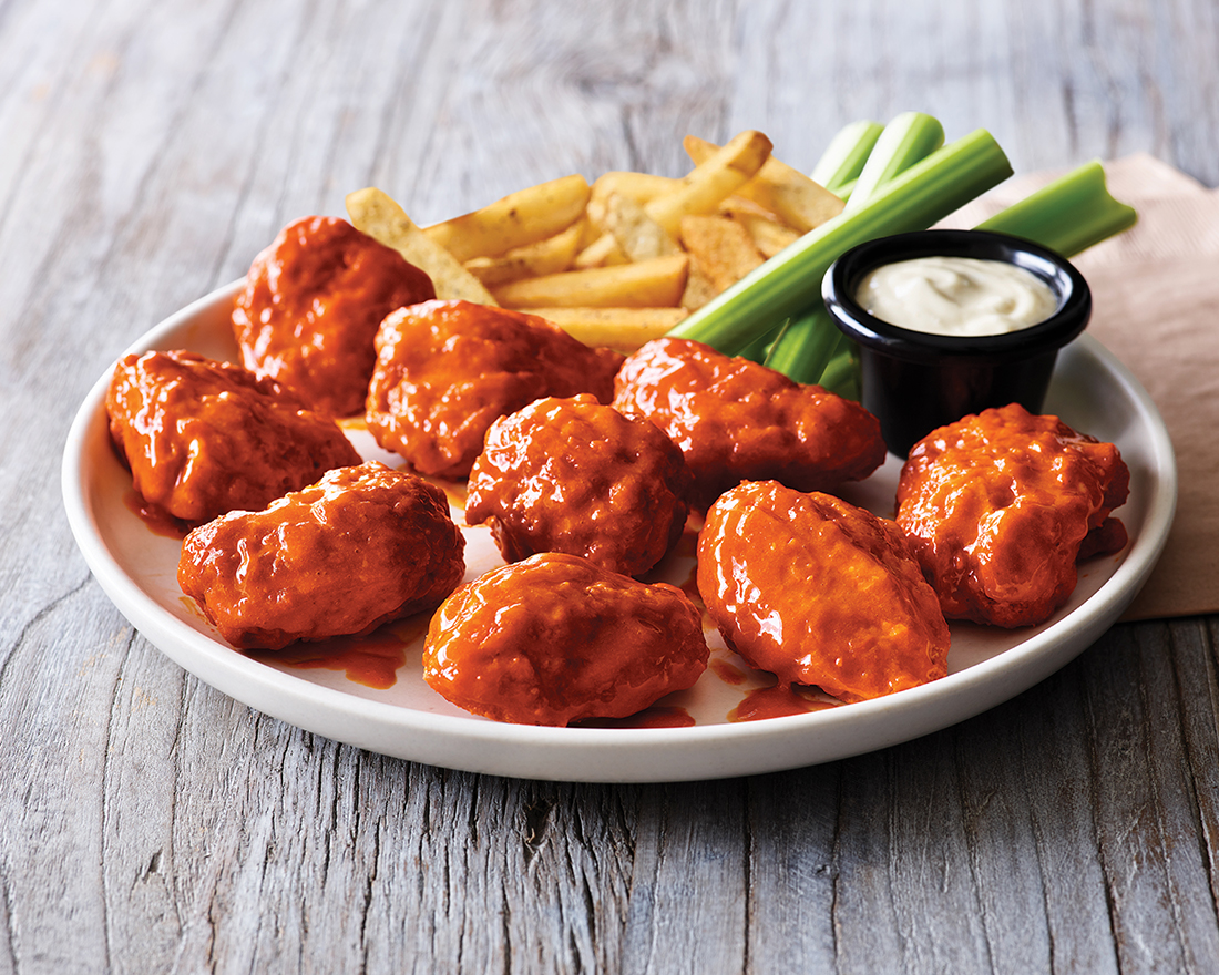 Boneless Búfalo Wings con Papas Fritas