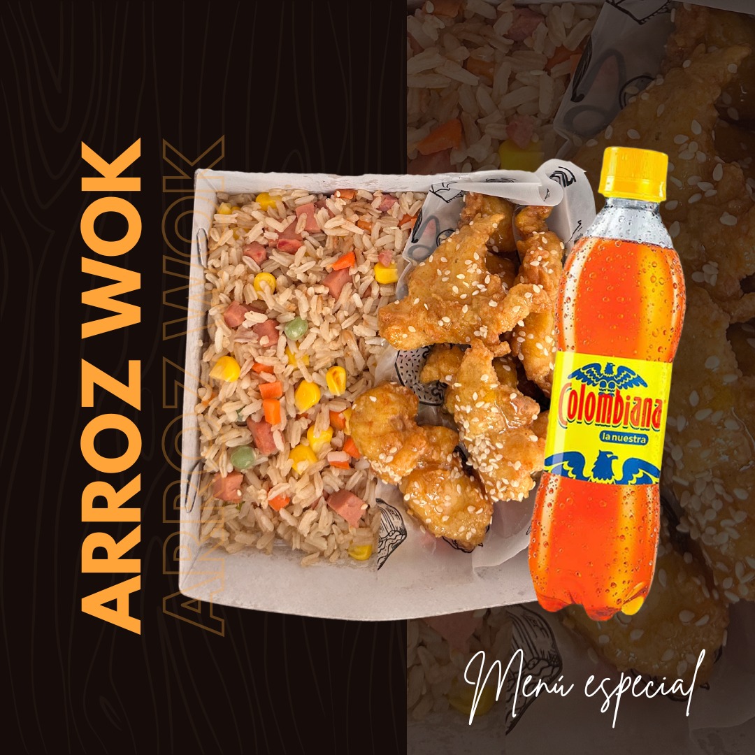 Combo Arroz + Pollo a la Naranja + Gaseosa