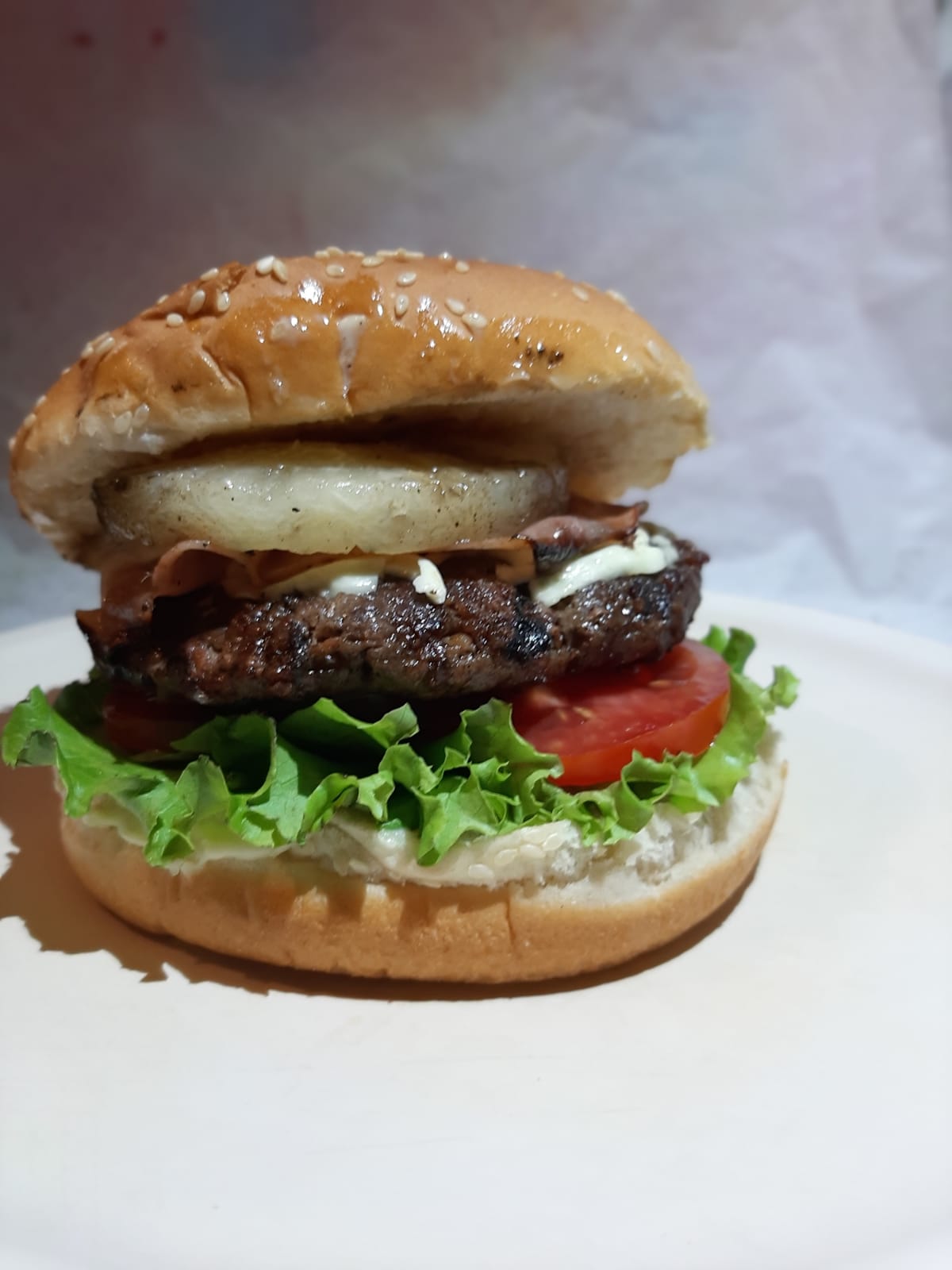 Hamburguesa al Barbón Doble Hawaiana