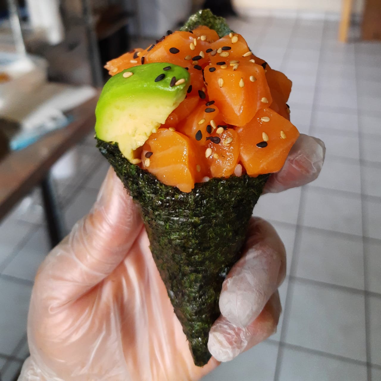 Temaki de Salmón