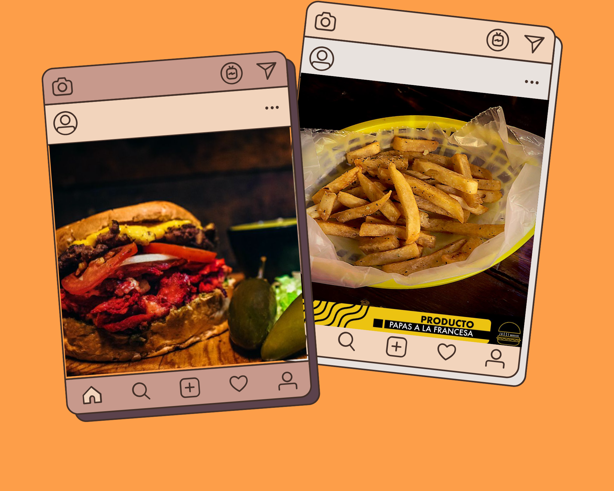 🍔Burger Mixta+Papas a la Francesa🍟